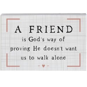 Friendship Sign Solid Cedar Wood GREAT Gift BFF Friend Plaque